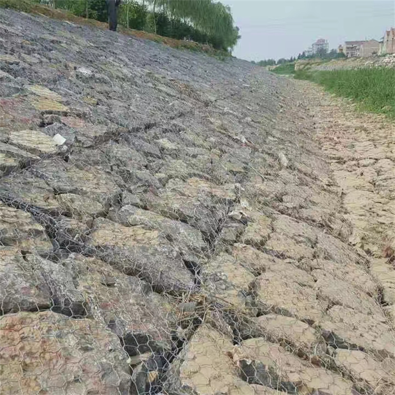 Malla de filferro de gavions galvanitzat de fàbrica per a mur de contenció de gavions de pedra