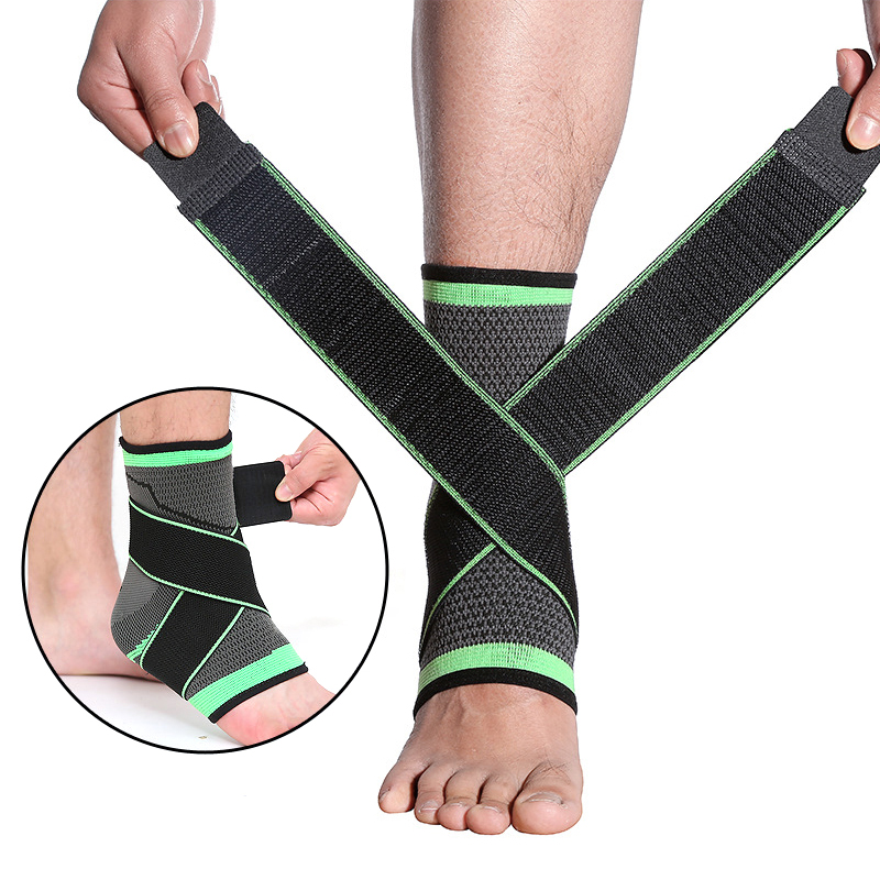 Dukungan pergelangan kaki, Bola Voli Basket Olahraga Tekanan Kompresi Lengan Kaki Jatuhkan Bandaged Ankle Support Brace
