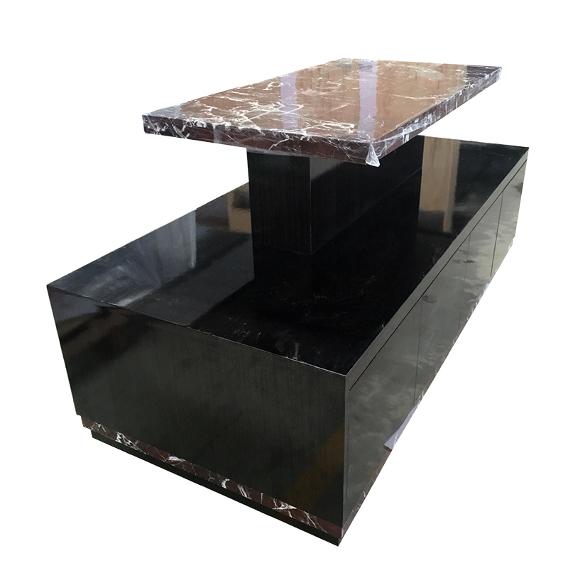 Clothing store decoration counter marble countertop clothing display cabinet retail store display cabinet with cabinet