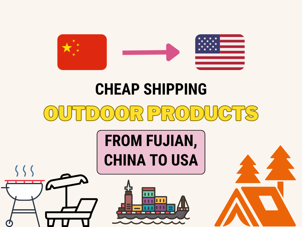 Cheap shipping outdoor products from Fujian China to USA by  Logistics