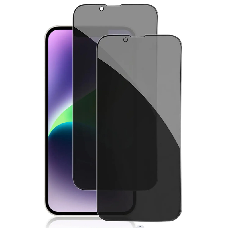 iPhone 14 privacy screen protector full coverage anti spy tempered glass film 9H hardness