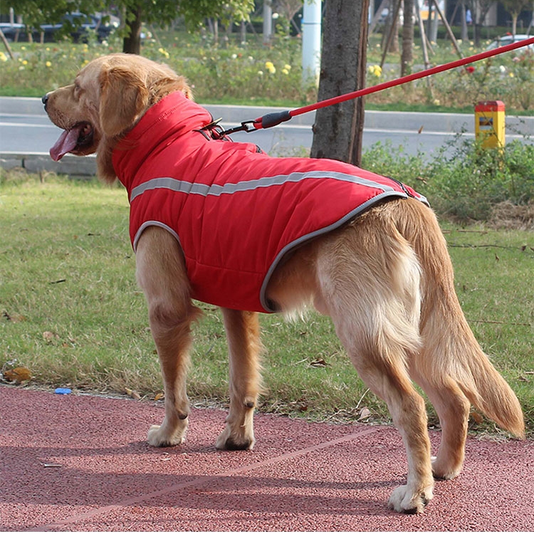 China Manufaktur Reflektif Waterproof Anget Puffy Dog Winter Coats Kanthi Lubuk Sabuk