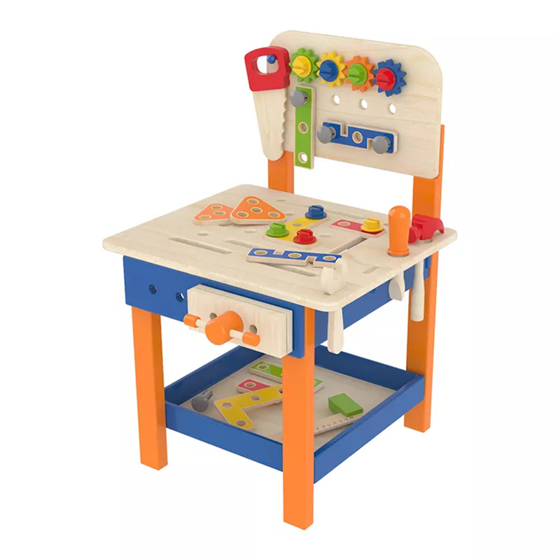 Master Workbench |Kid's Wooden Tool Bench Toy ဟန်ဆောင် Play Creative Building Set |ကလေးများအတွက် 43 Pieces အလုပ်ရုံဆွေးနွေးပွဲ