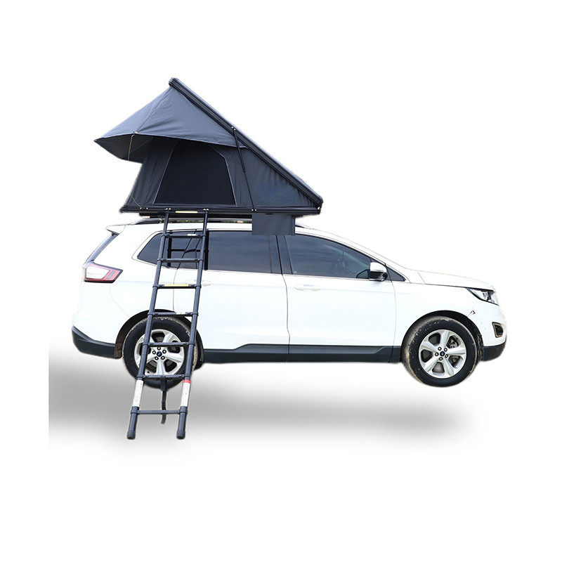 Newly Arrival Luxurious Triangle Grey Rtt Aluminium Hard Shell Pop up Car Tent for Camping