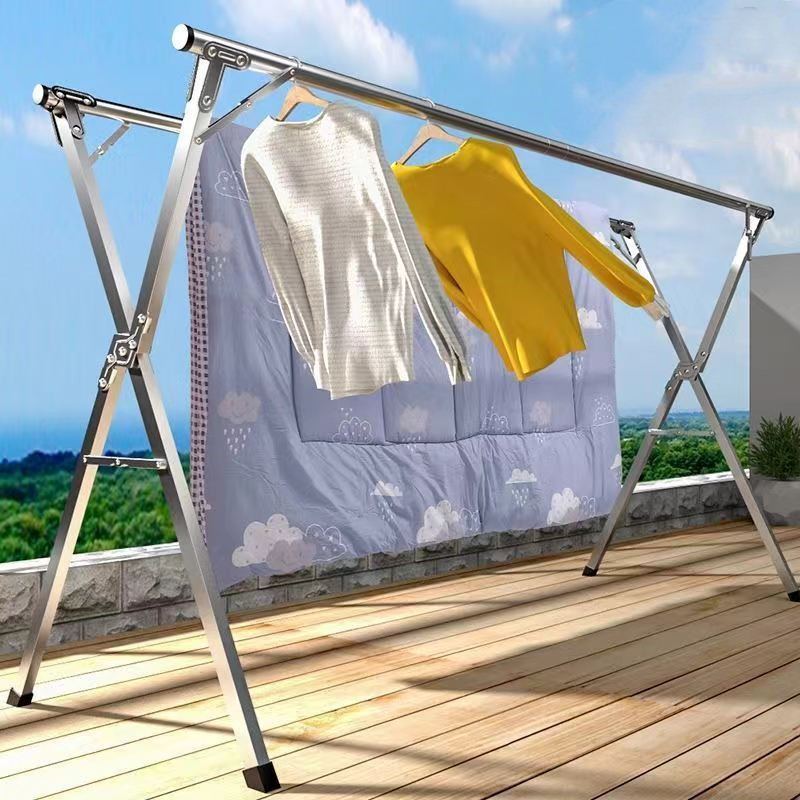 Hot sale factory price stainless steel X-Shape Drying Clothes Rack Double Three Layer High-Quality Clothes Laundry Drying Rack