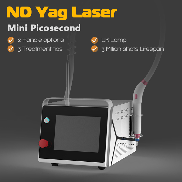 Mini Picosecond Laser Pob Lliw Tatŵ Tynnu Carbon Peeling Machine