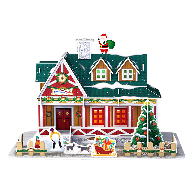 DIY Toy Educational 3d Puzzle Christmas Yard Building Series -C025