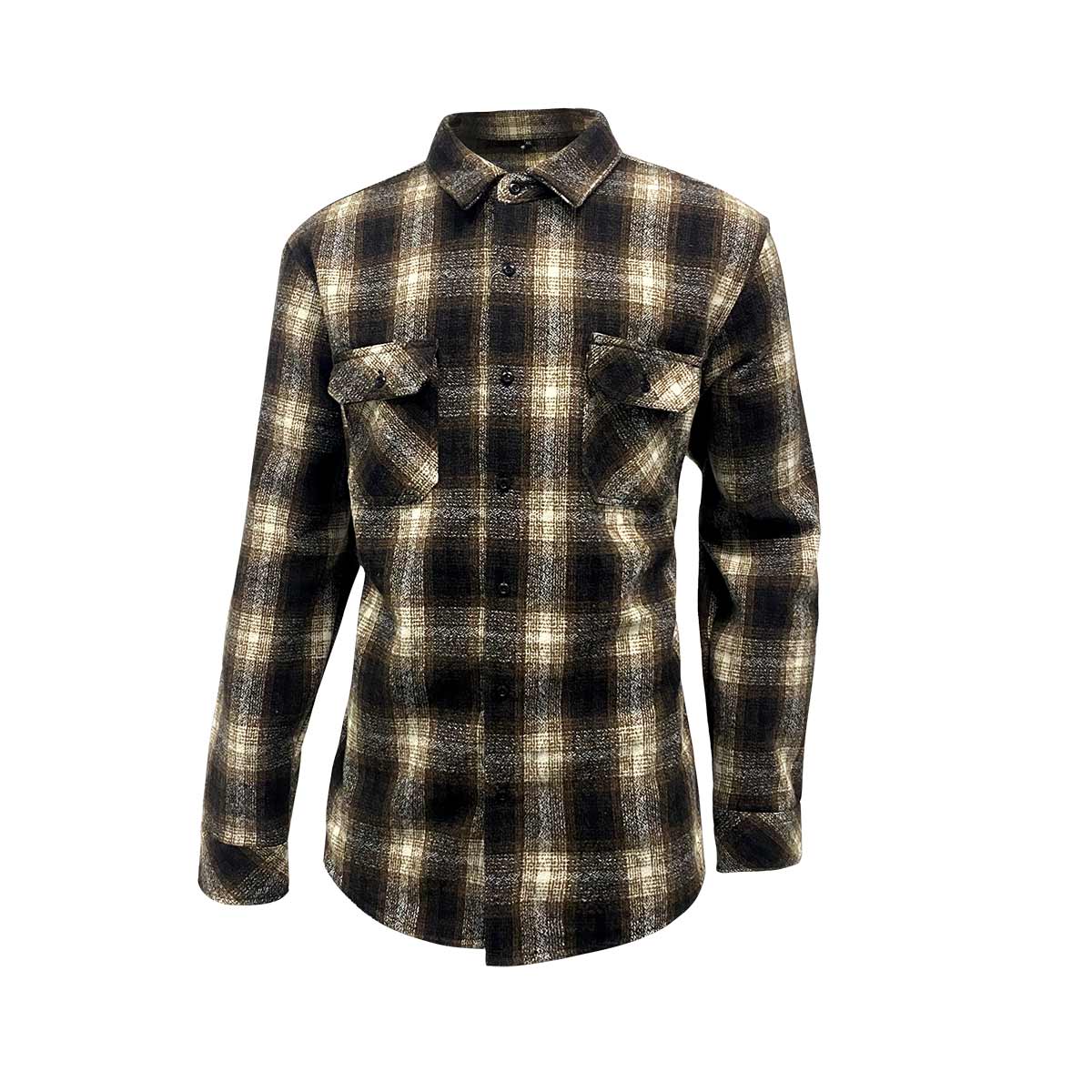 Mens Flannel Jacket Classic Plaid Shacket Button Down Long Sleeve Overshirt