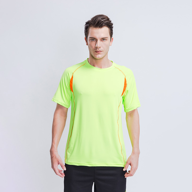 លក់ដុំអាវយឺត Polyester Spandex Fitness Blank T shirt ដៃខ្លី បុរស និងស្ត្រី អាវយឺតហាត់ប្រាណធម្មតា