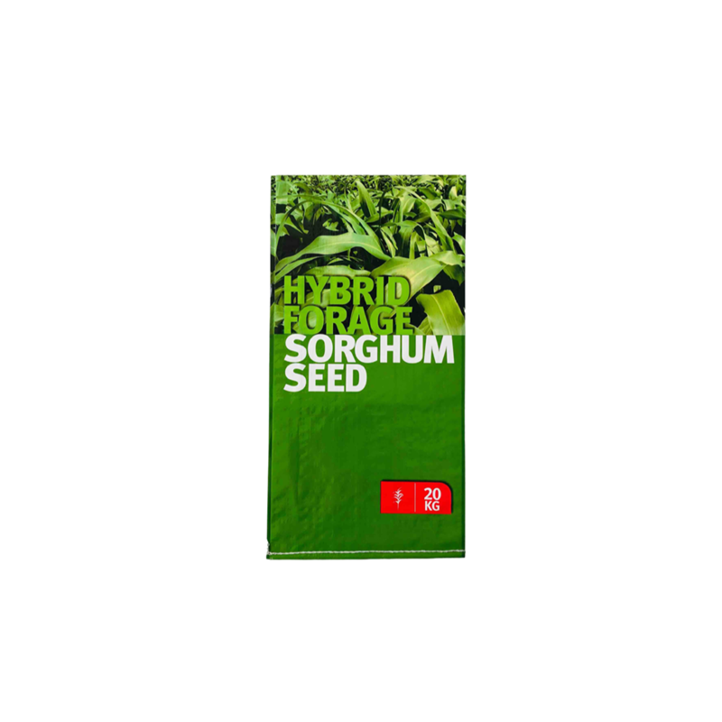 L-20KG ថង់ប៉ូលីចម្រុះពណ៌បៃតងសម្រាប់ពូជស្រូវកូនកាត់ គ្រាប់ពូជកសិកម្ម