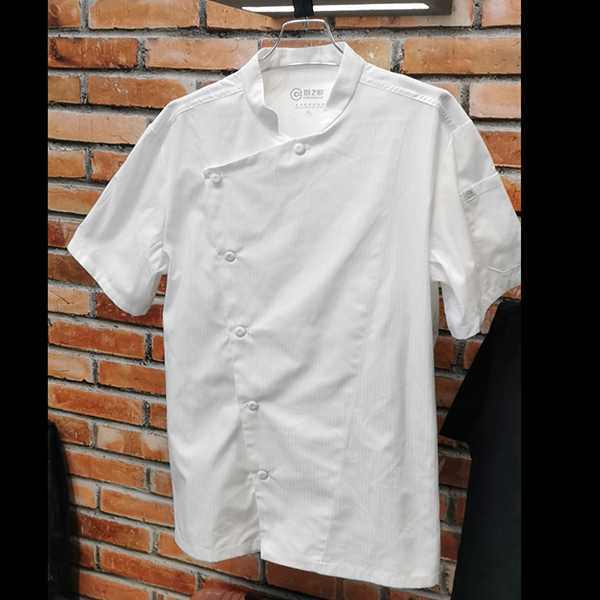 CU1070D0200AE HIGH QUALITY WHITE SHORT SLEEVE CHEF JACKET UNIFORM