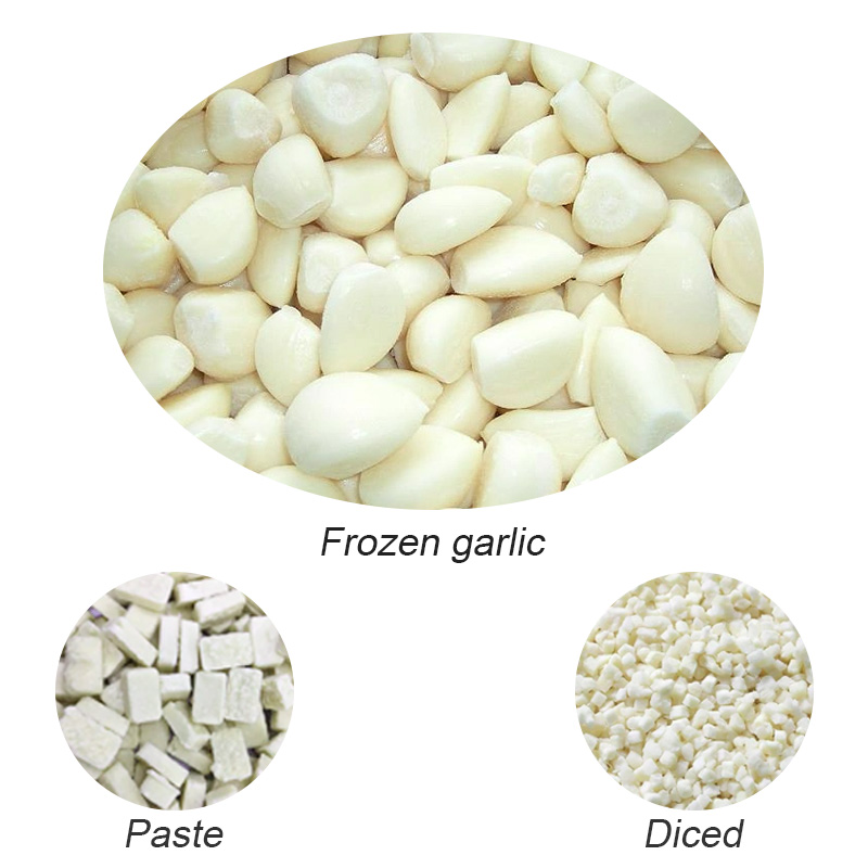 Premium quality frozen Chinese peeled garlic diced IQF garlic cloves
