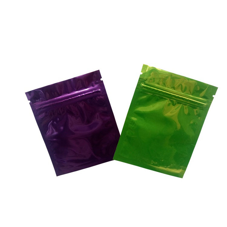 Food Zip Lock Plastic Zipper Packaging Ziplock 3 Three Side Seal Aluminum Foil Flat Pouch Bags