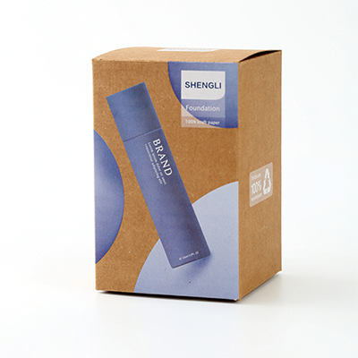 Cosmetic kraft paper packaging box highly customized