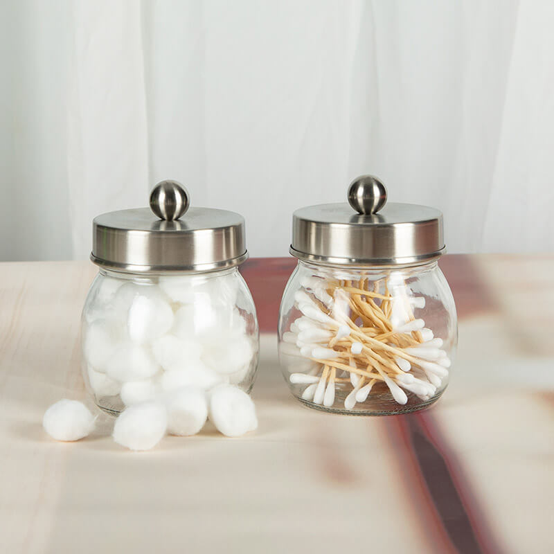 250ml Cotton Ball Mason Jar Q-tips Storage Glass Container