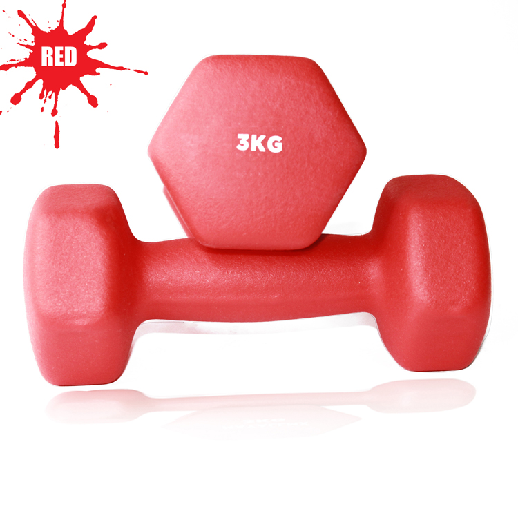 Hot sale gym equipment neoprene coated dumbbell set