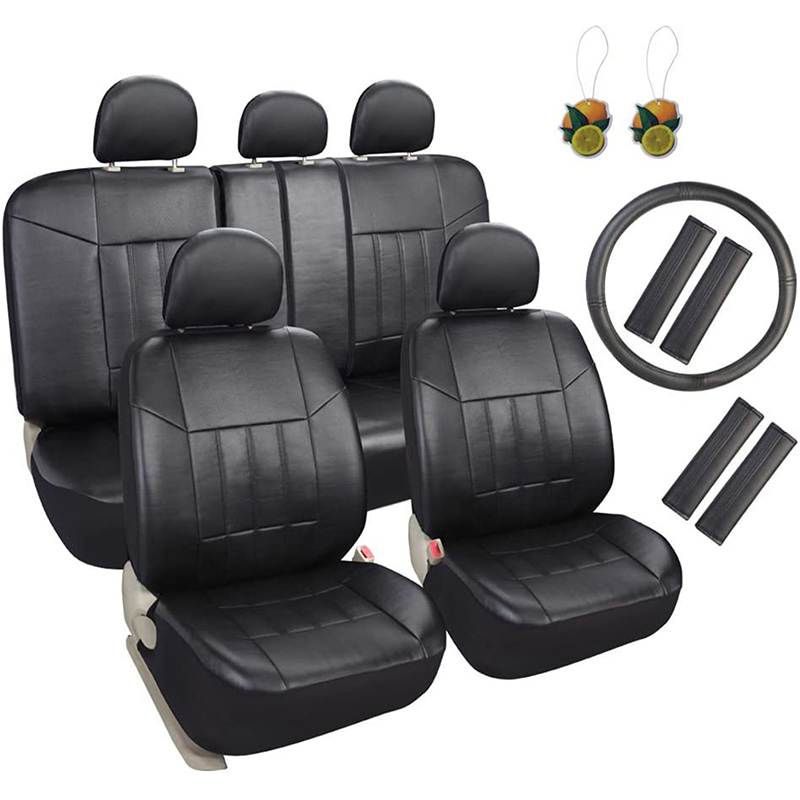 2pcs 17pcs General Sideless Ngozi ya bandia Vifuniko vya Viti vya Gari vya Nyuma ya Chini kwa Malori SUV