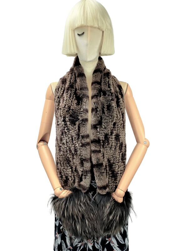 Rex Rabbit fur muffler/scarf