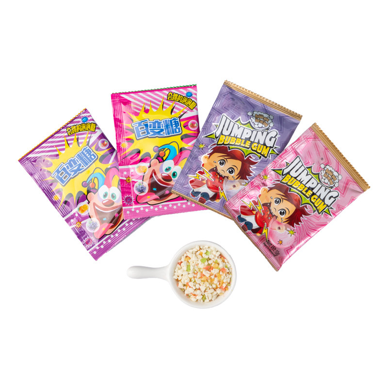 Super Pop Yummy Fruit Bubble Gums with Popping Candy