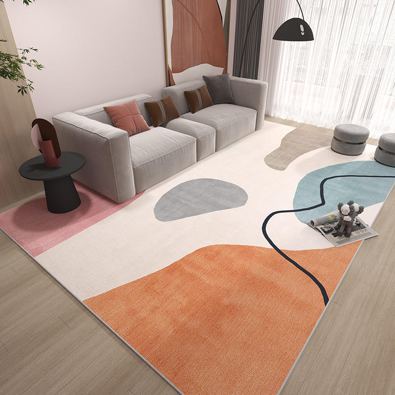 minimalistisk ljus lyxig vardagsrum matta geometrisk abstrakt modern hem sovrum matta område matta