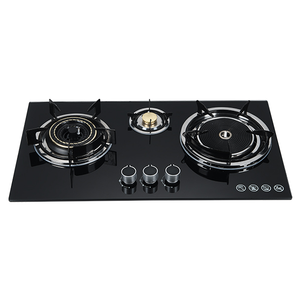 OEM  Gas Stove 3 Burner Glass Top with pattern beautiful and good design Suppliers