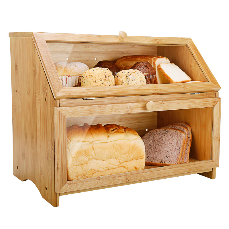 Double-Layer Bread Box For Bread Storage Trapezoid Type A with 6 Colors