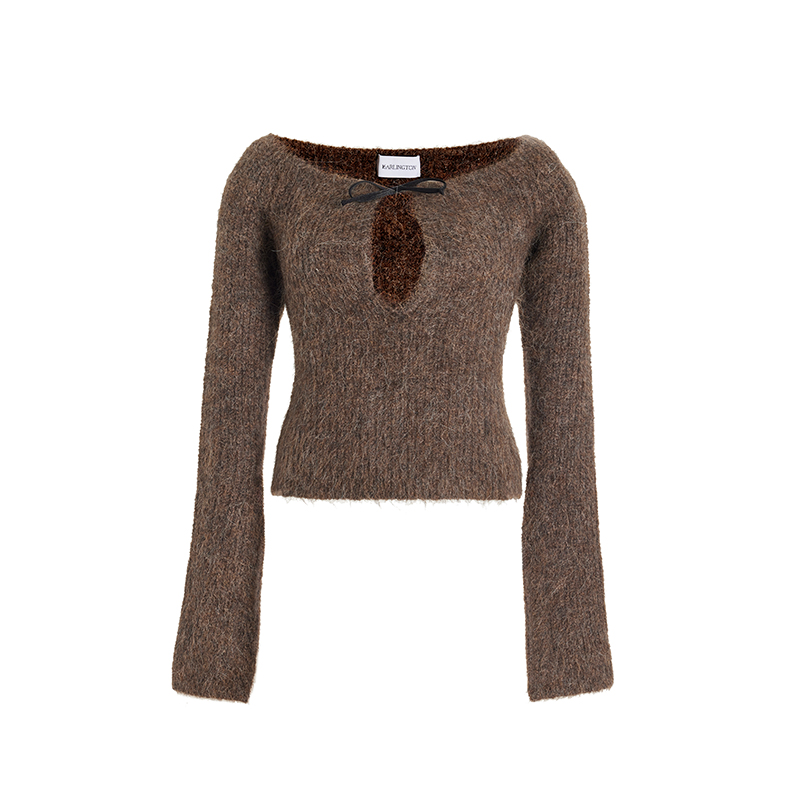 SS230730 Wool Hair Knit alpaca knit long sleeve top