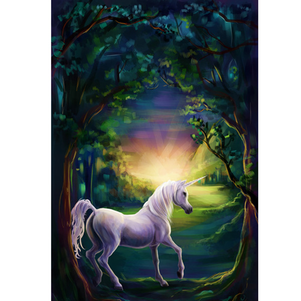 White Horse Portraits Oil Painting On Canvas