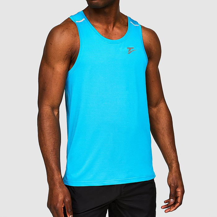 High quality Custom polyester spandex breathable gym tanks for men