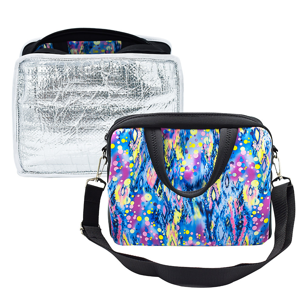 Sublimation Blank Insulator Picnic Handbag Neoprene Lunch Tote Bag