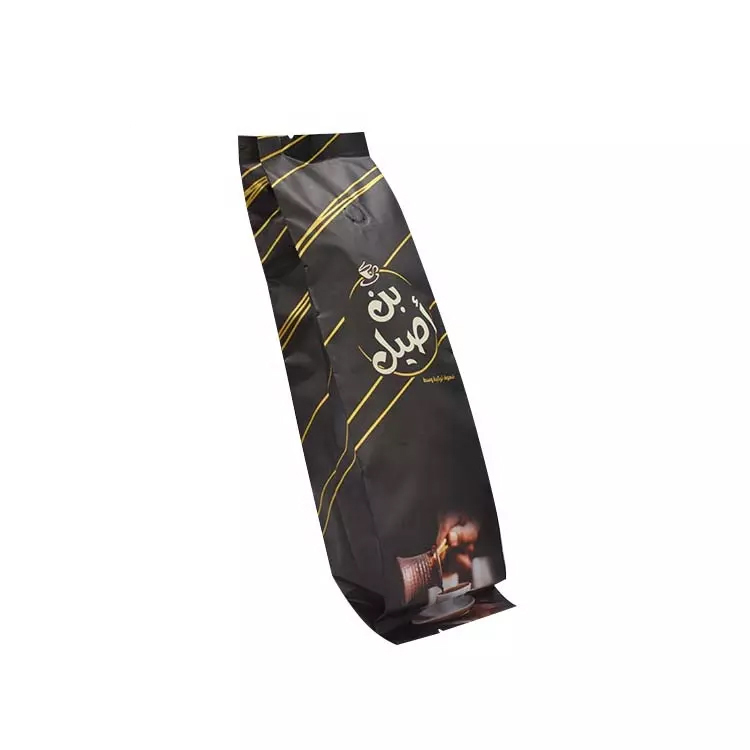 Custom UV Printed Side Gusset Aluminum Foil Coffee Bag With Valve