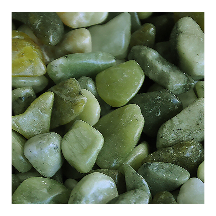 DL-023 polished light green pebble ball stone for decorate the garden