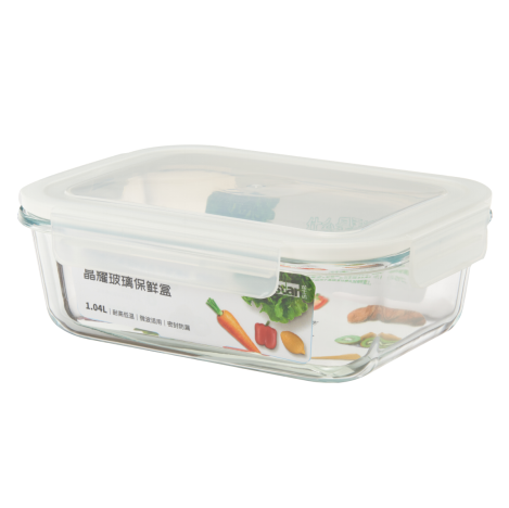 Glass rectangle food container 640ml LJ-2887