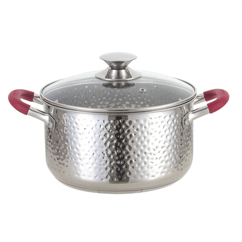 304 Stainless Steel stock Pot with Polygon pattern