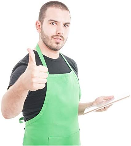 Plain Color Bib Apron Adult with 2 Front Pocket