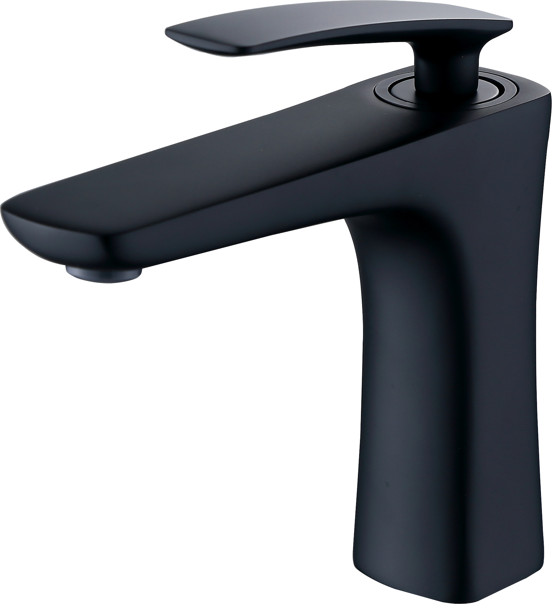 brass hot and cold mixer basin faucet matte black