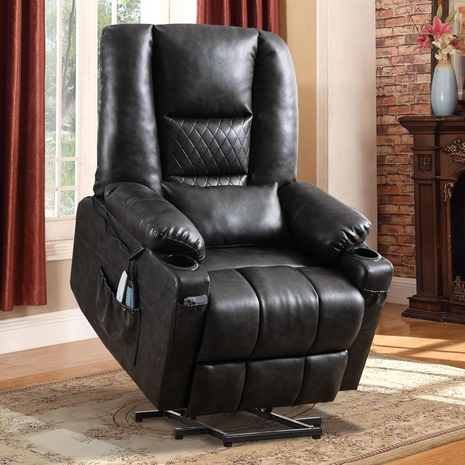 Power Lift Recliner Chair Comfy Sleeper Chair Sofa for Elderly