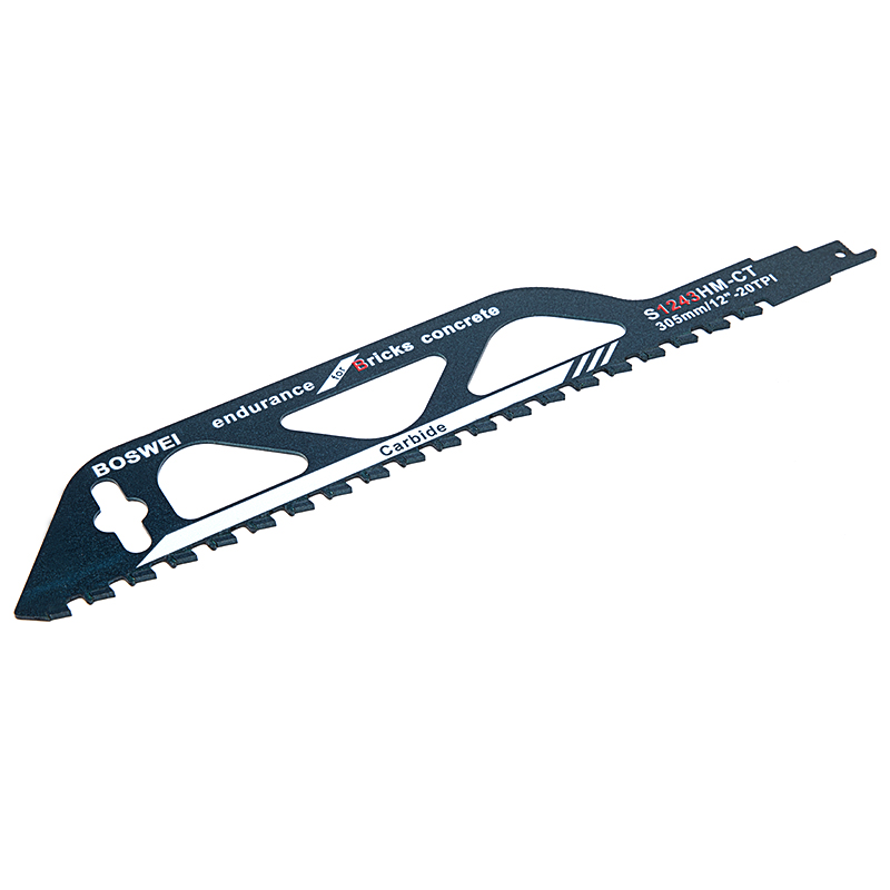 Boswei S1243HM Reciprocating saw, alloy saw blade, lehare le khethehileng la sakha bakeng sa ho seha litene tse khubelu, konkreite le lejoe.