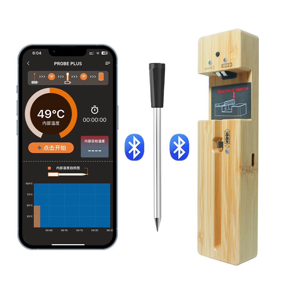 FM212 Bluetooth wireless smart grill thermometer probe