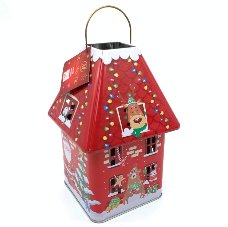 house shape chocolate tin box candy tin can for gift