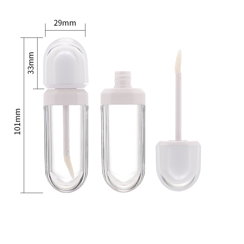 Wholesale cosmetics luxury unique custom label empty oval lip gloss tubes
