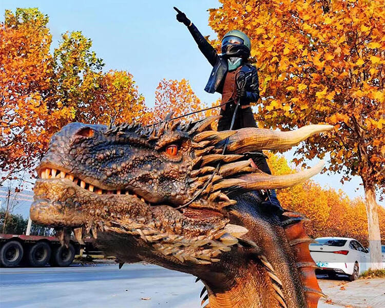 Realistic Animatronic Dragon Giant Dragon Head Statue Factory Custom-made AD-2322