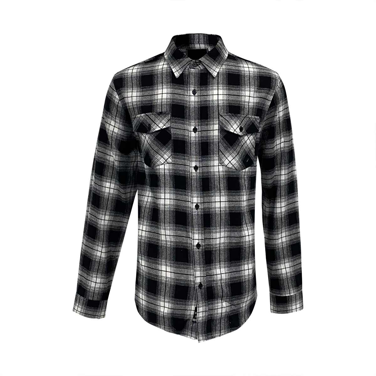Black plaids classic style 100% cotton man flannel shirts
