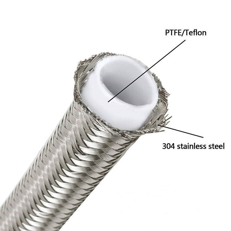 Corrosion Resistance Ptfe/Teflon Lined Wire Braided Metal Hose