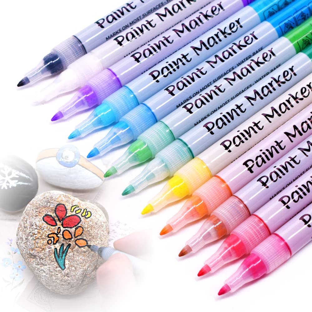 TWOHANDS Acrylic Paint Markers,12 Colors,20116