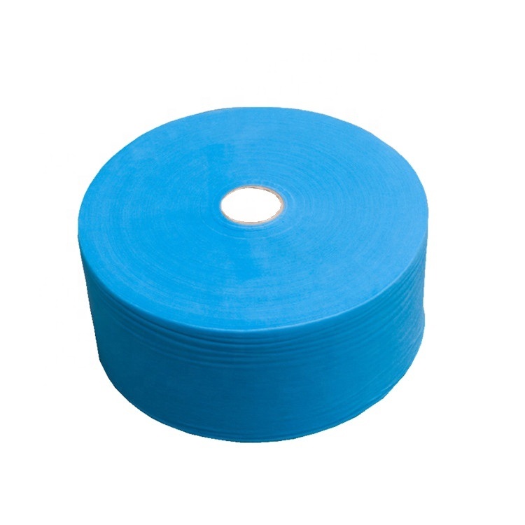 Factory wholesale 25gsm blue polypropylene non woven medical one layer TNT fabric roll manufacturer