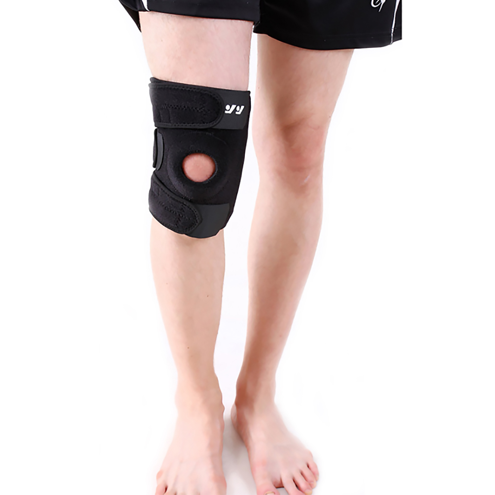 Open patella knee brace