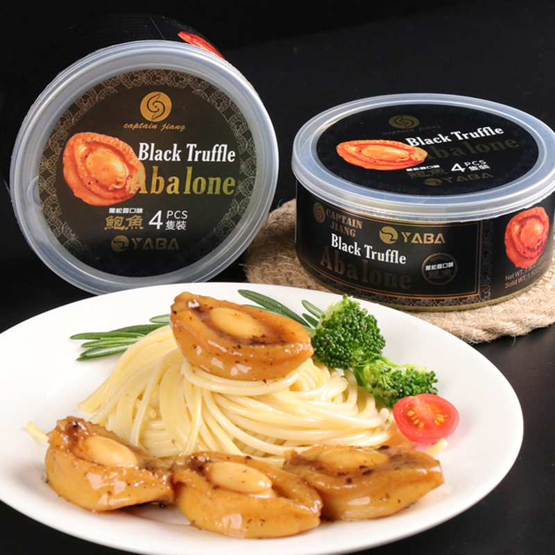 Fresh abalone Black Truffle abalone canned