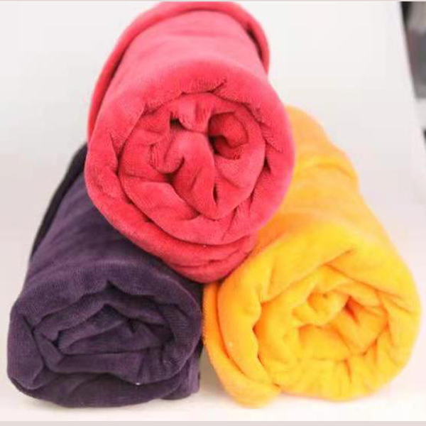 Solid color velour bath towel