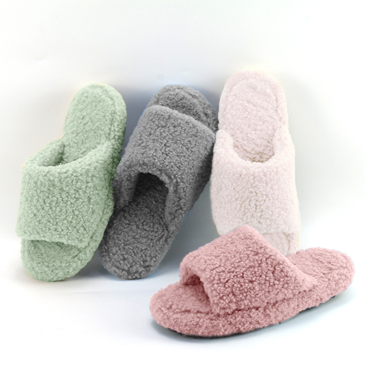 Benotzerdefinéiert Soft gemittlech décke Memory Schaum Indoor Cozy Lämmche Pelz Slippers